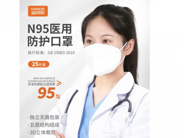 海纳斯  N95医用防护口罩独立包装  欢迎来电