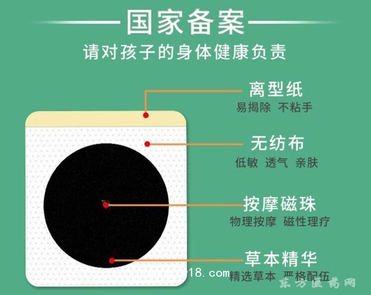 儿童医用穴位贴 宝宝肚脐贴感冒止咳肠胃腹泻贴直供医院药店诊所oem