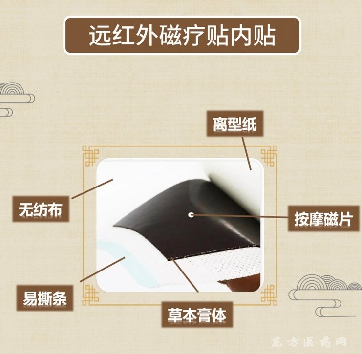 远红外磁疗贴厂家黑膏药贴pu膜防水防汗外用贴剂可贴牌代加工